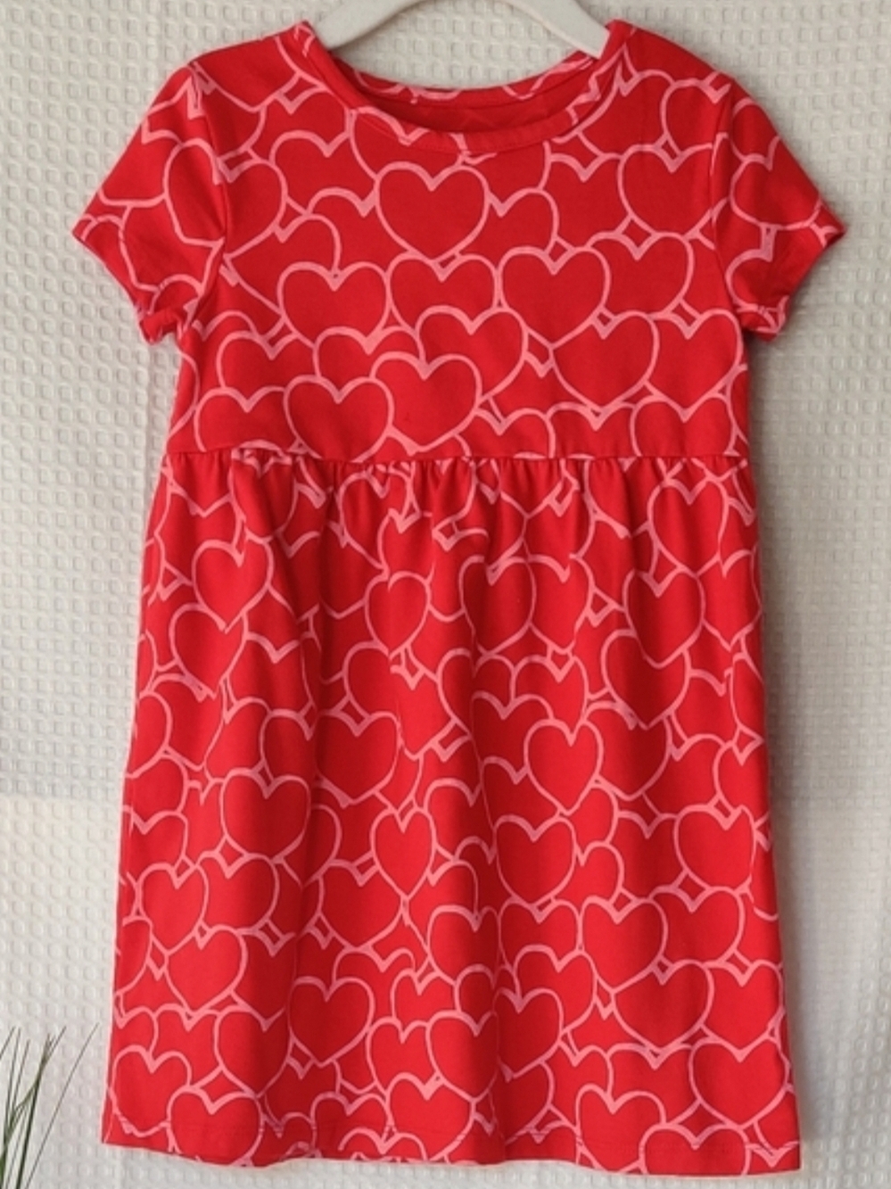 Thereabouts Little Girls Heart Patterned Red Hearts Casual Dress Size 4T